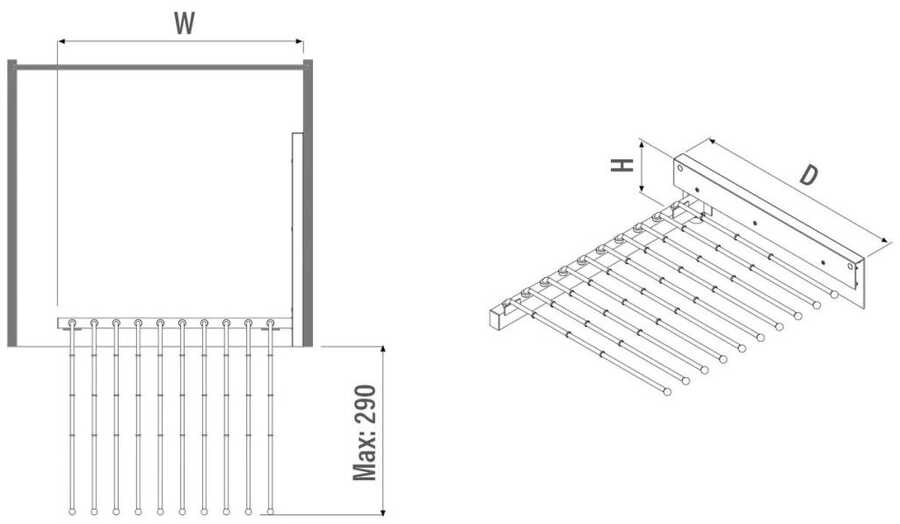 Starax S-6035-G Raylı Pantolon Askısı ÜK