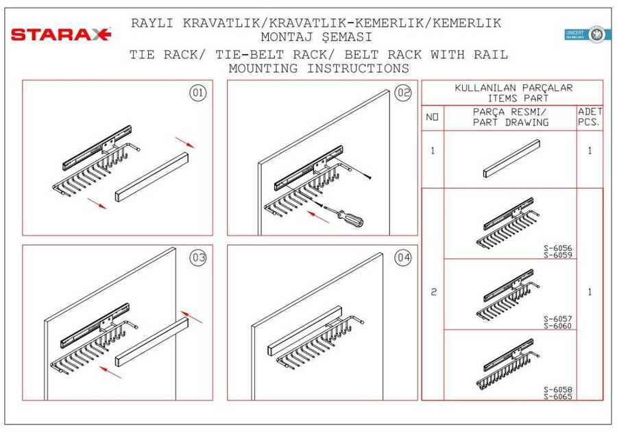 Starax 6056- Raylı Kravatlık