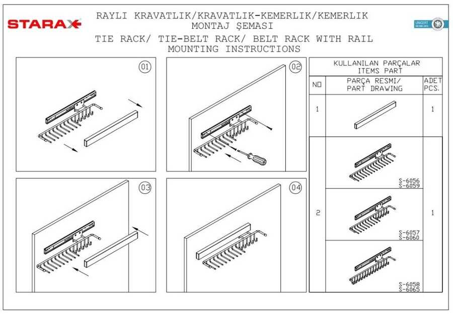 6058- Raylı Kemerlik