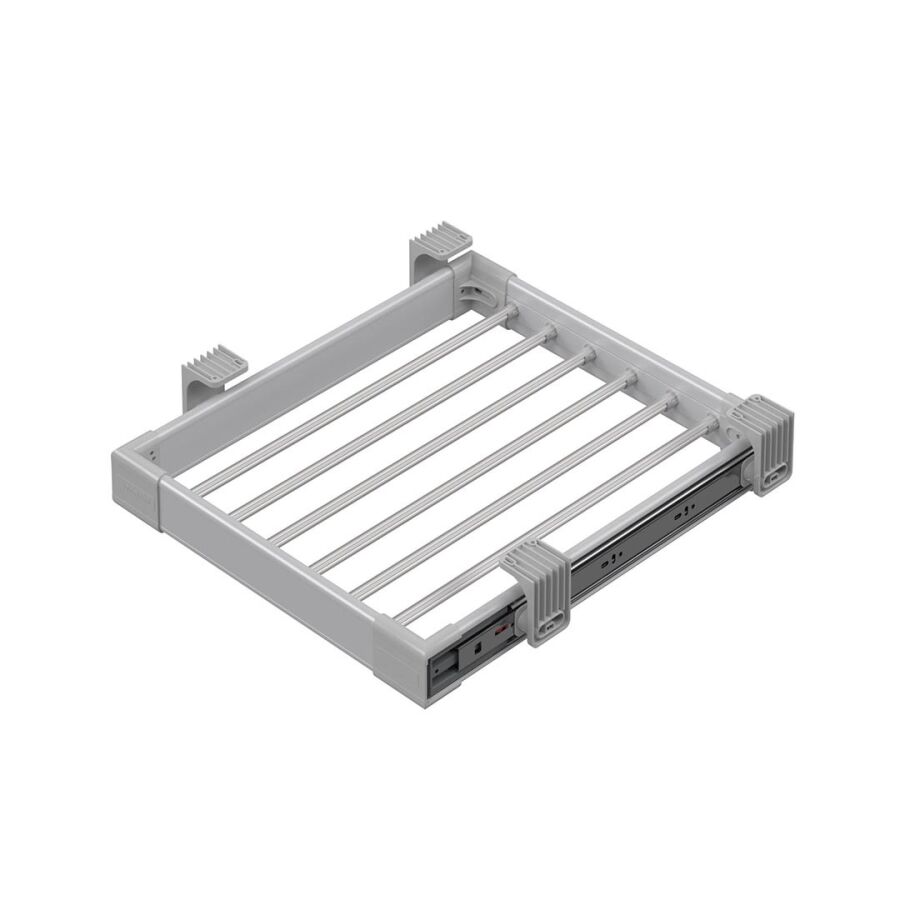 Starax S-6203-G Yan Bağlamalı Teleskopik Raylı Alüminyum Pantolonluk 50 cm Frenli Gri