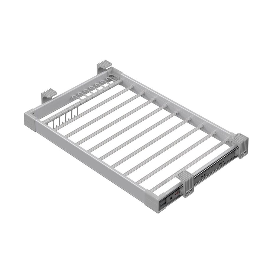 Starax S-6205-G Yan Bağlı Teleskopik Raylı Alüminyum Pantolonluk 60 cm Frenli Gri