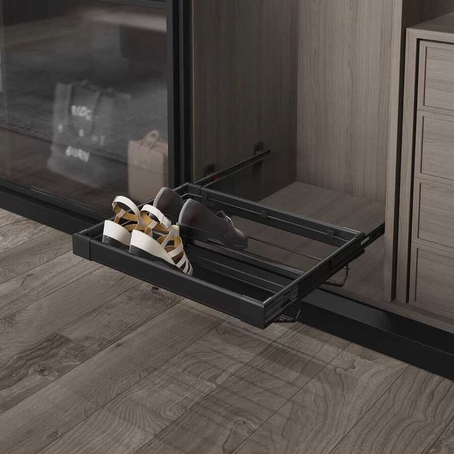 Starax S-6262-G Teleskopik Raylı Alüminyum Ayakkabılık 700 mm Gri