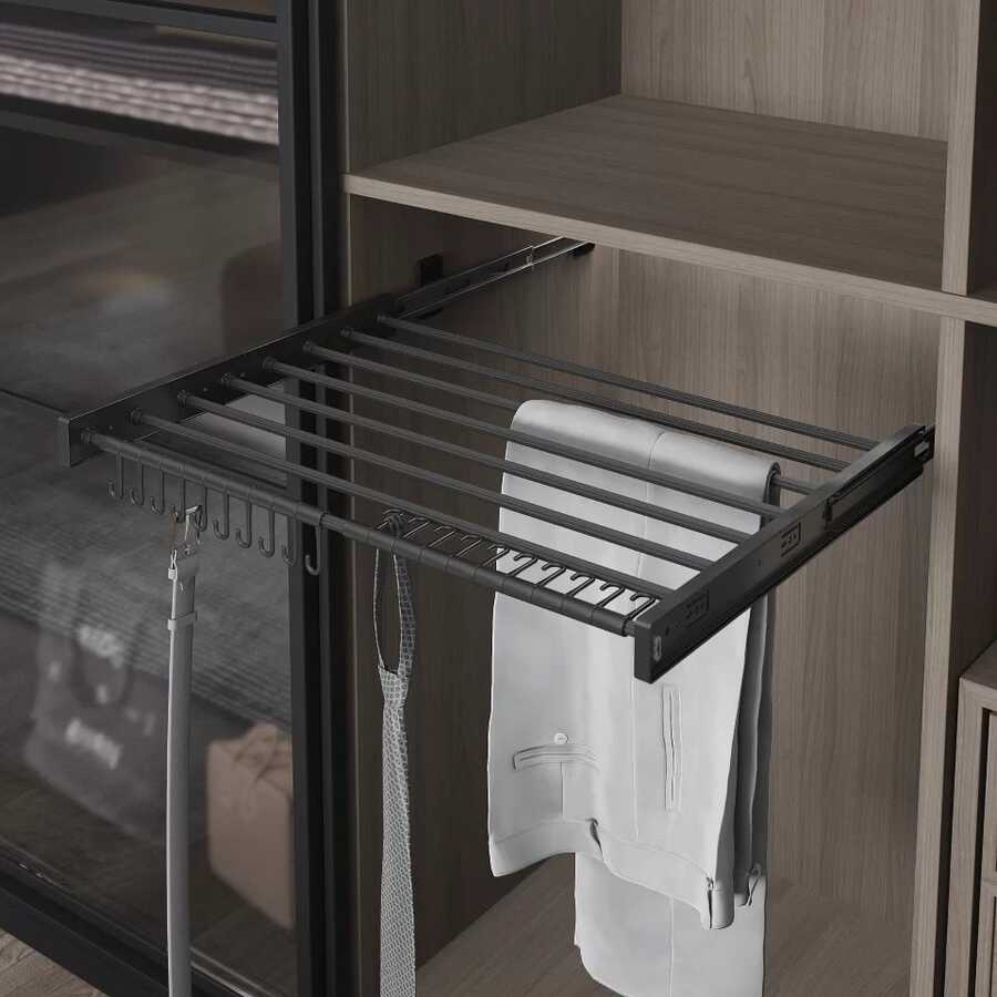 Starax S-6306-A Plastik Kapaklı Teleskopik Raylı Pantolonluk 700 mm Antrasit