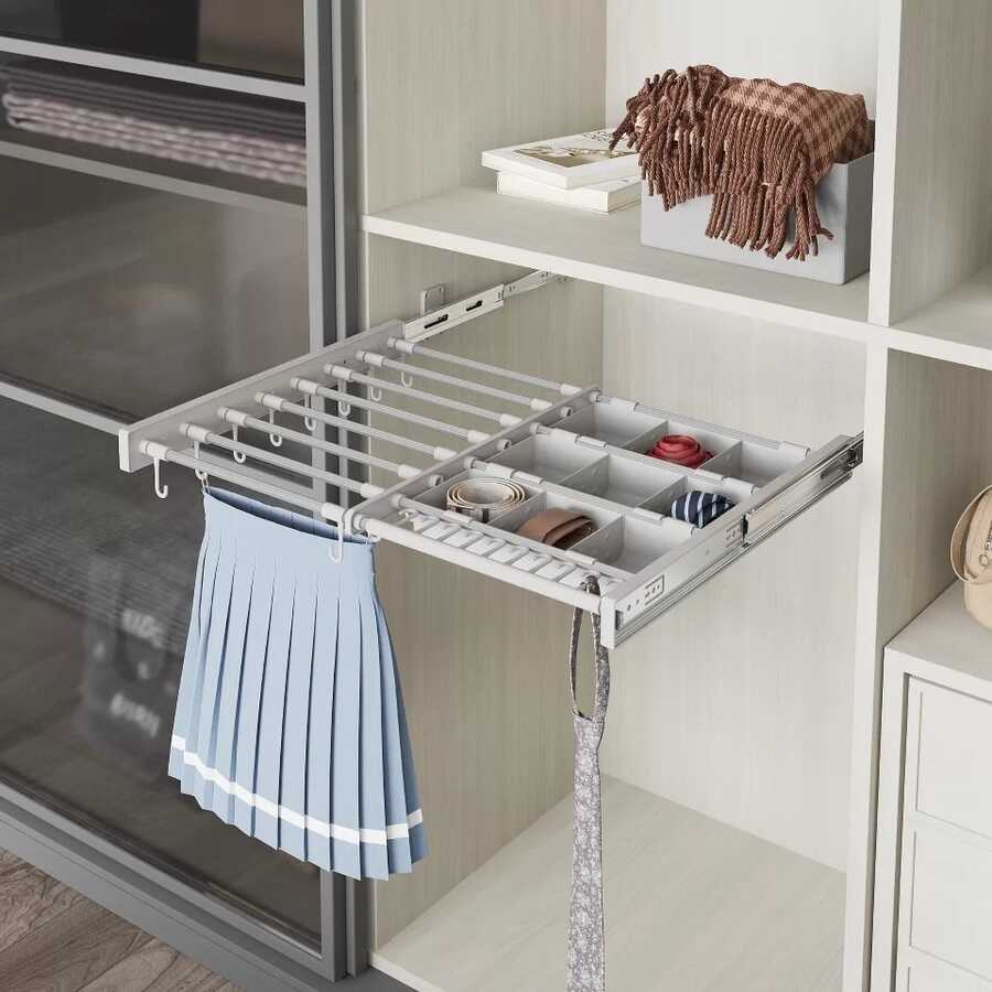 6318- Yan Bağ.Pls.Kap.Tls.Raylı Eteklik Pant.80cm