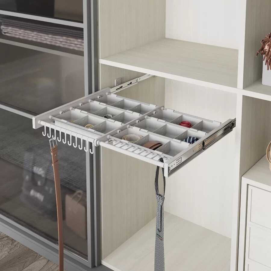 Starax S-6329-G Plastik Kapaklı Teleskopik Raylı Aksesuarlık 900 mm Gri
