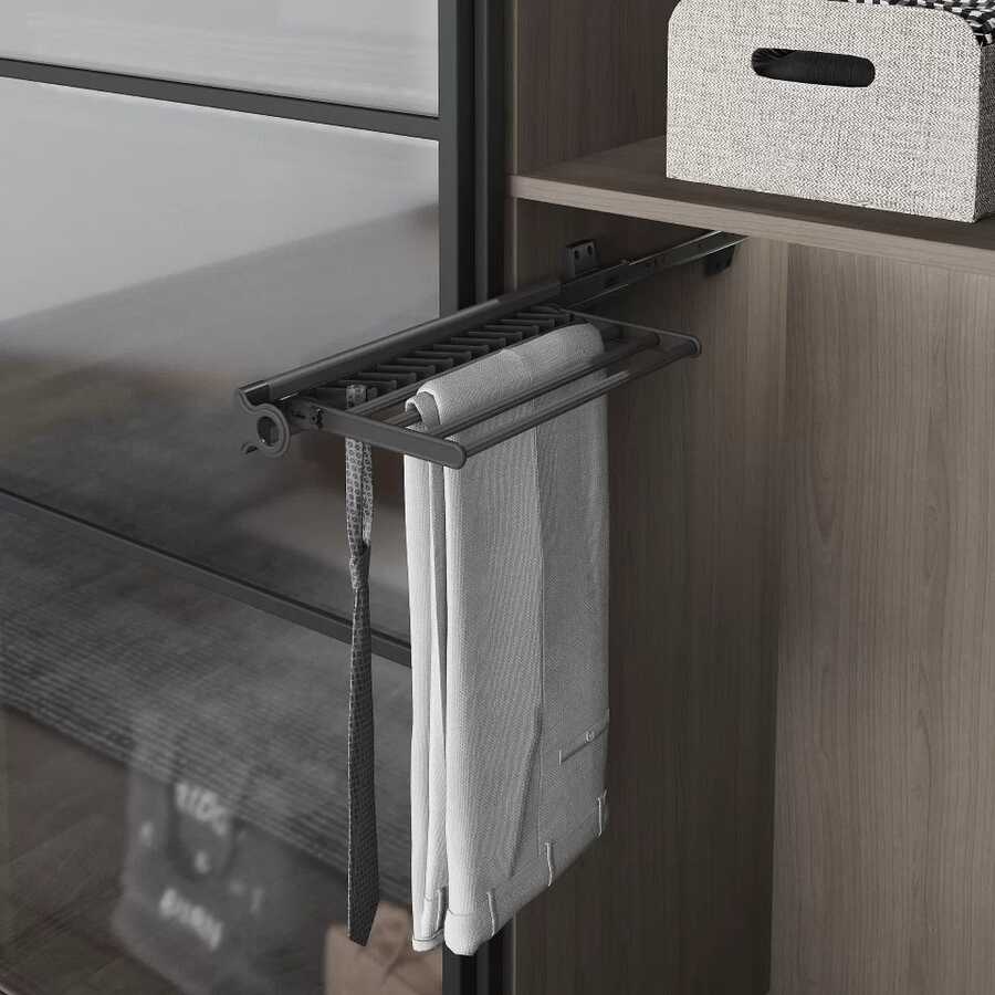 Starax S-6546-A Raylı Alüminyum Pantolonluk Askılı Kravatlık Antasit