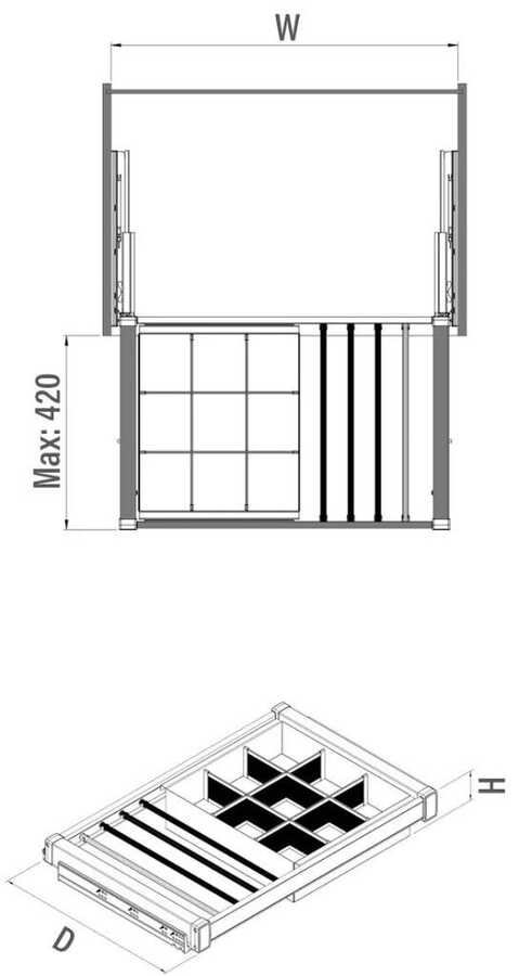 6706-Beyaz Alm Çekmeceli Pantolunluk 90cm(Gizli R)