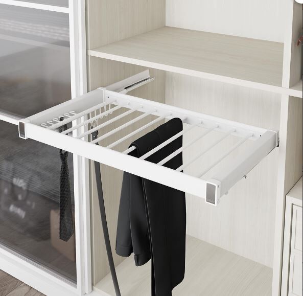 Starax S-6709-W Gizli Raylı Alüminyum Pantolonluk 800 mm Beyaz