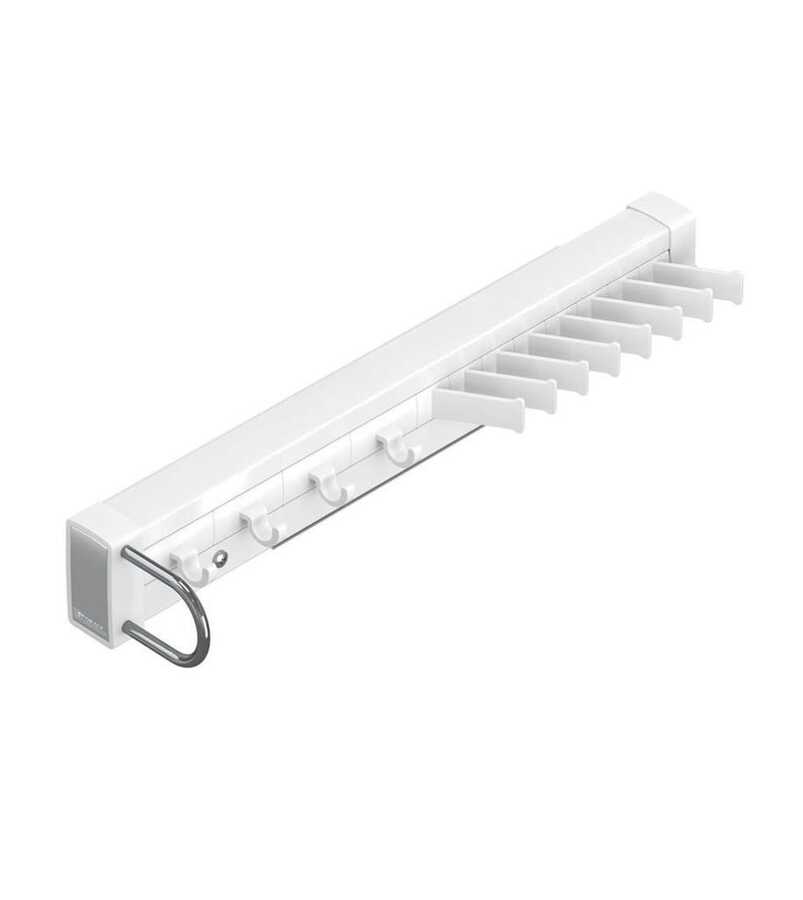 Starax S-6728-W Gizli Raylı Alüminyum Kravatlık Sol Beyaz