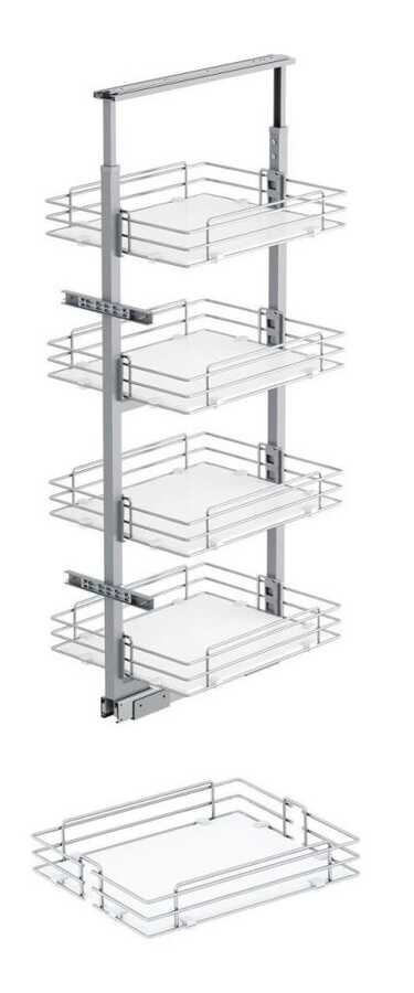 S-1520-C 125x140 35CM TLS.KİLER AHŞAP TAB.SEPETLİ KROM