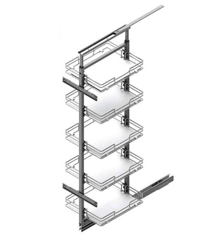 S-1525 140x155 - 30cm Tls. Kiler Ahşap Tab. Sepetli Krom