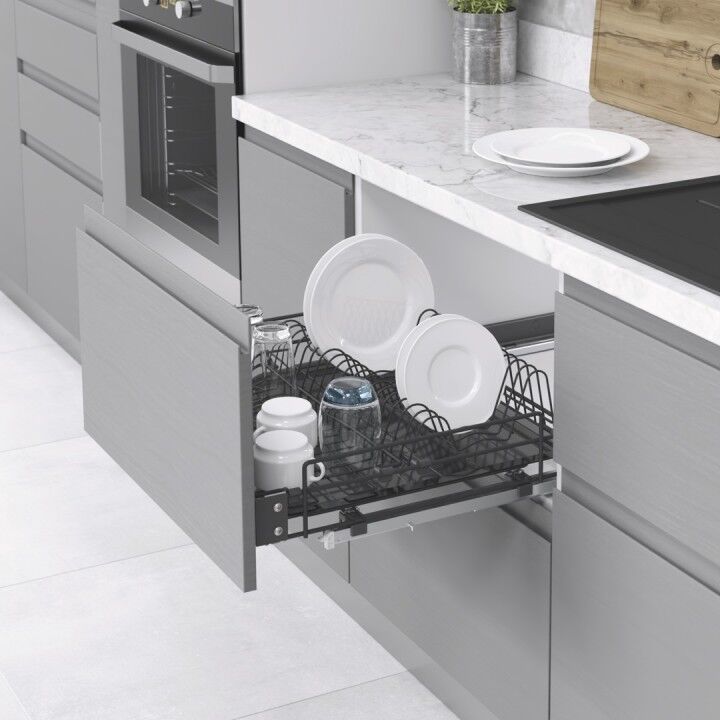 Starax S-2032 Çekmece İçi Tabaklık -Bardaklık Tepsili 70 cm Krom