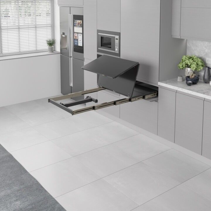 Starax S-2145-W Ayaklı Katlanır Masa Mekanizması 60cm Beyaz