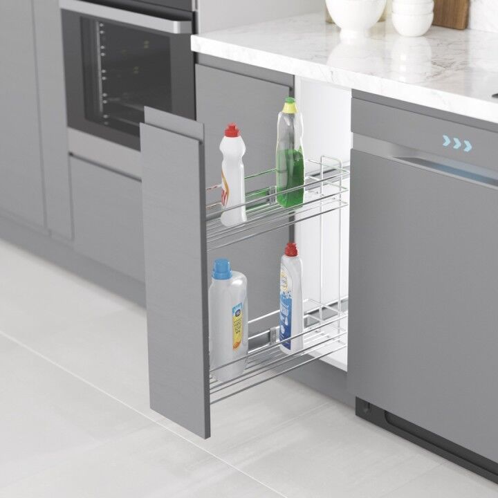 Starax S-2214-C Gizli Raylı Şişelik Çift Açılım Sol-Krom