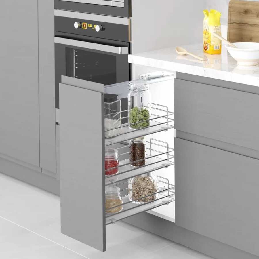 Starax S-2245-C Yandan Gizli Raylı Ünite (90 Derece) Ahşap Tablalı Sağ