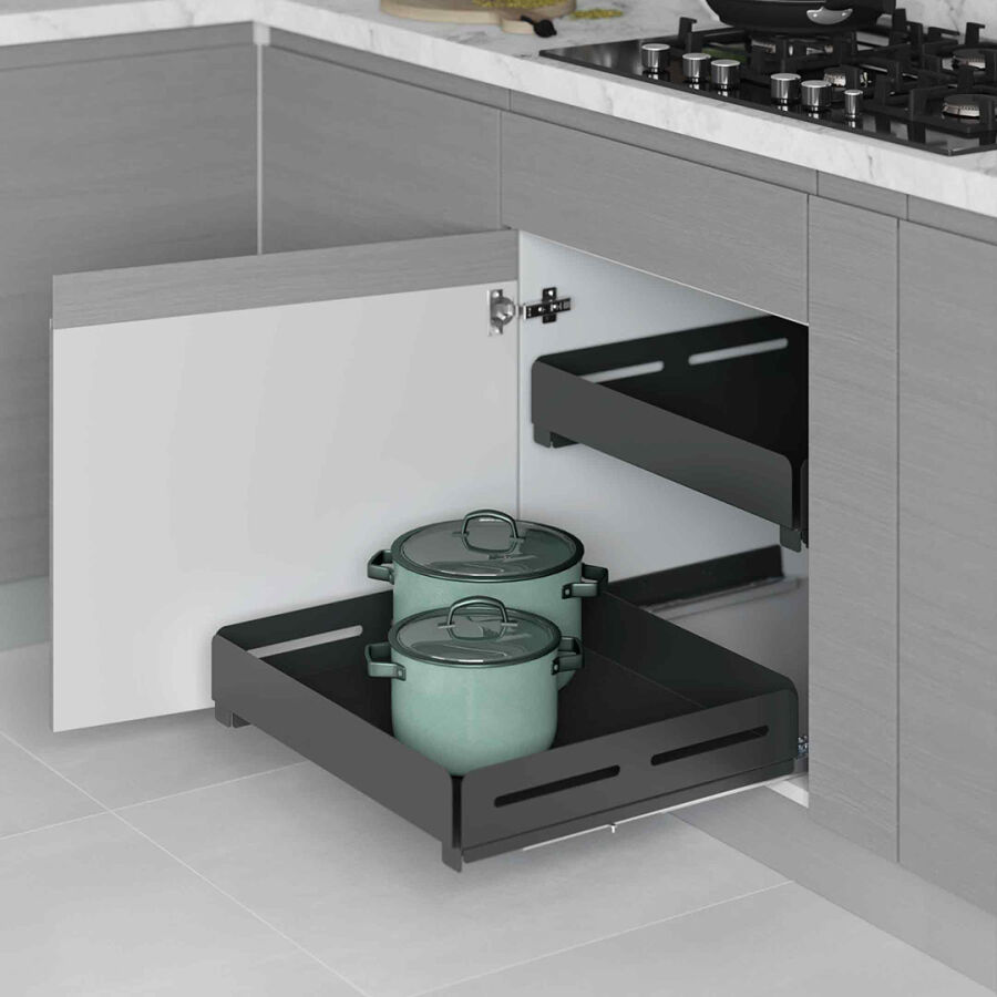 Starax S-2336-UB.A Bağımsız Çift Açılım Gizli Raylıı Çekmece 60 cm (Fr.) UniqueB- Antrasit