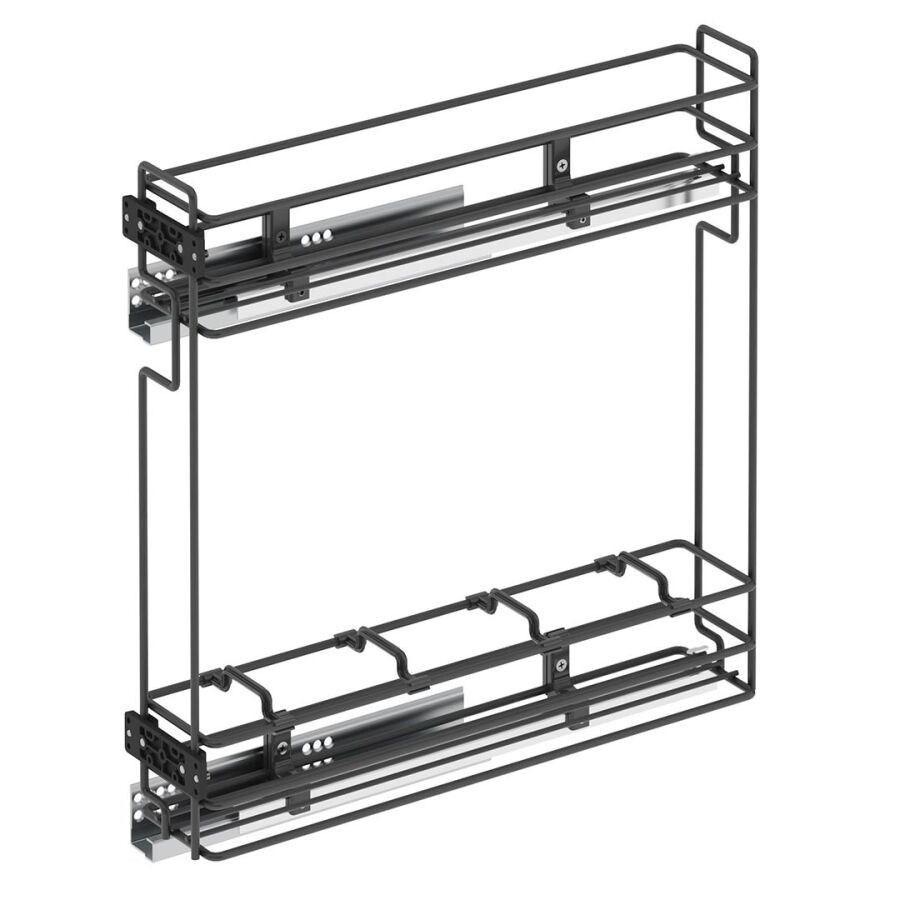 Starax S-2421-A Tandem Blum Raylı Şişelik Tek Açılım Sağ 15cm Antrasit