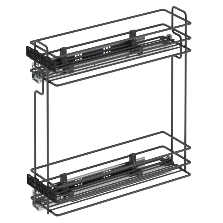 Starax S-2441-A Tandem Gizli Raylı (Çift Açılım) Deterjanlık 16cm Sol Antrasit