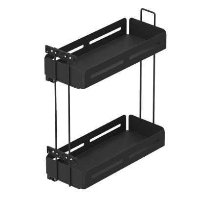 Starax S-2442-UB-A Gizli Ray.Kaymaz Yüzeyli Deterjanlık Çift Açılım Sağ 15cm Antrasit