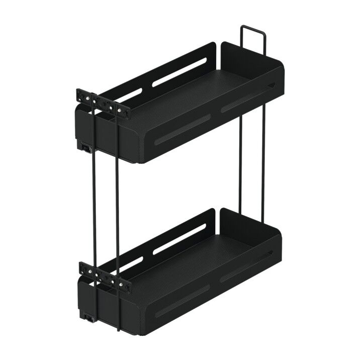 Starax S-2444-UB-A Gizli Raylı (Çift Açılım) Deterjanlık 22cm Sağ Unique Box Antrasit
