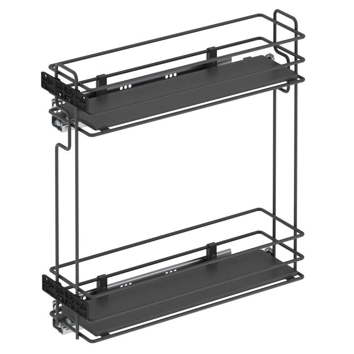 Starax S-2491-A Gizli Raylı Deterjanlık (Çift Açılım) Ahşap 151 x 475 x 495 Antrasit