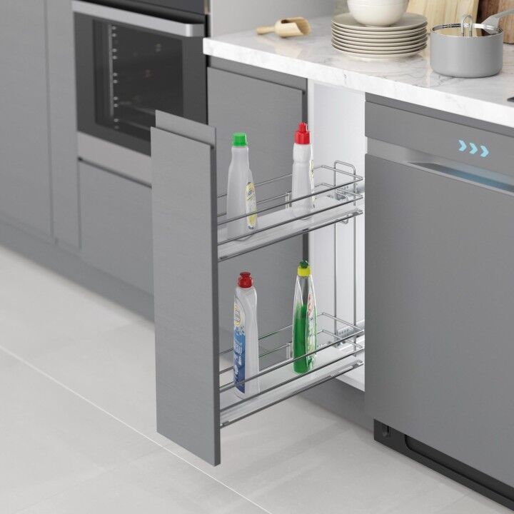 Starax S-2491-C Gizli Raylı Deterjanlık (Çift Açılım) Ahşap 151 x 475 x 495