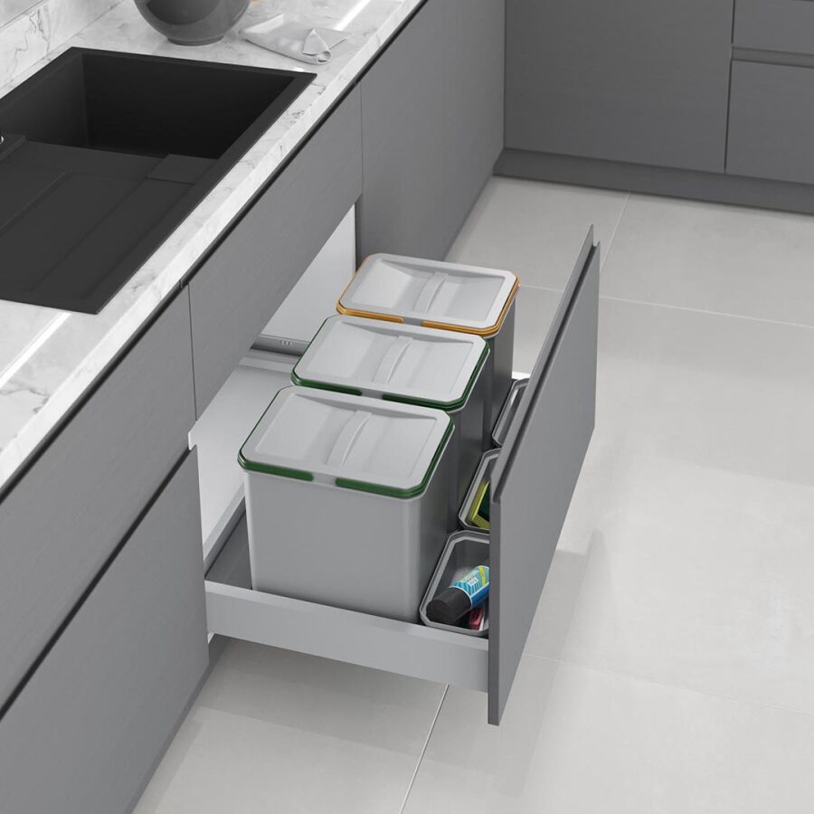 Starax S-2552-G Çekmece İçi Çöp Kovası 80 cm (Manuel) 16+