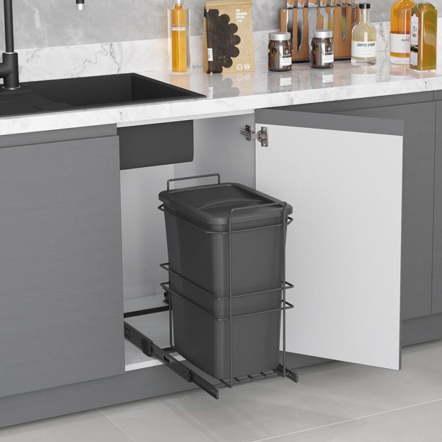 Starax S-2590-A Bağımsız Çöp Kovası 35 Lt. (Fr.)-Antrasit