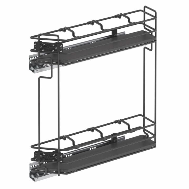 Starax S-2608-A Çift Açılım Gizli Raylı 45 Derece Ahşap Tab. Şişelik Sol Antrasit