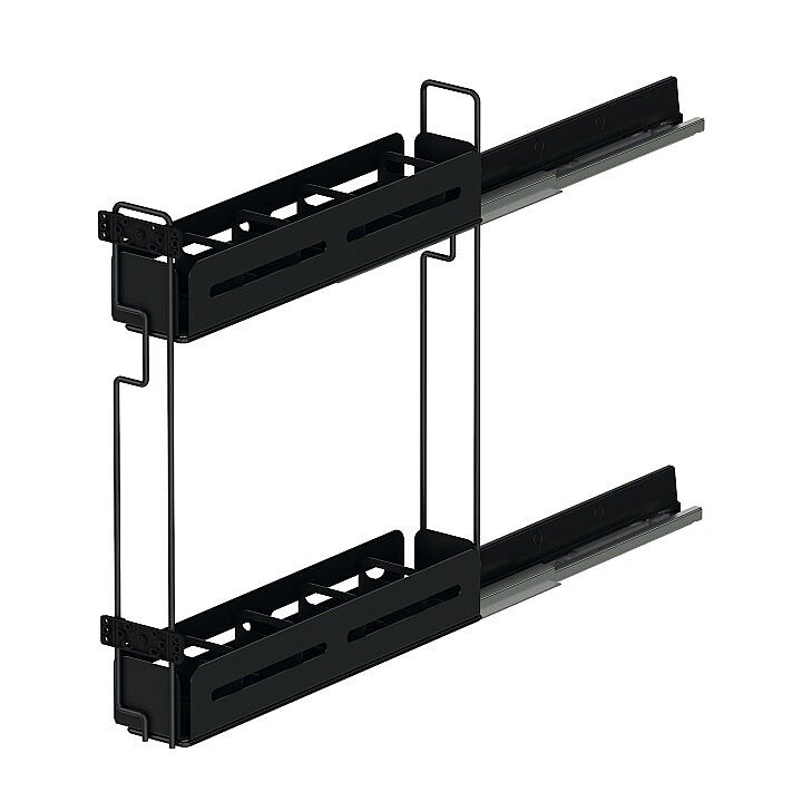 Starax S-2661-UB-A Kaymaz Yüzeyli Şişelik Çift Açılım Sağ Gizli Raylı Unique BOX 11cm Antrasit