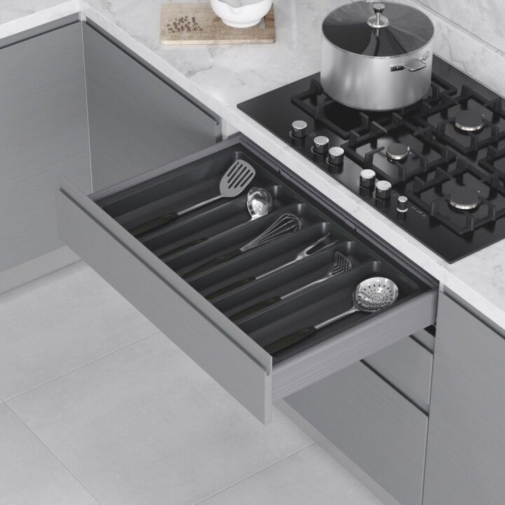 Starax S-2688-AP 64x49 cm Plastik Çekmece İçi Kepçelik Antrasit 70 cm