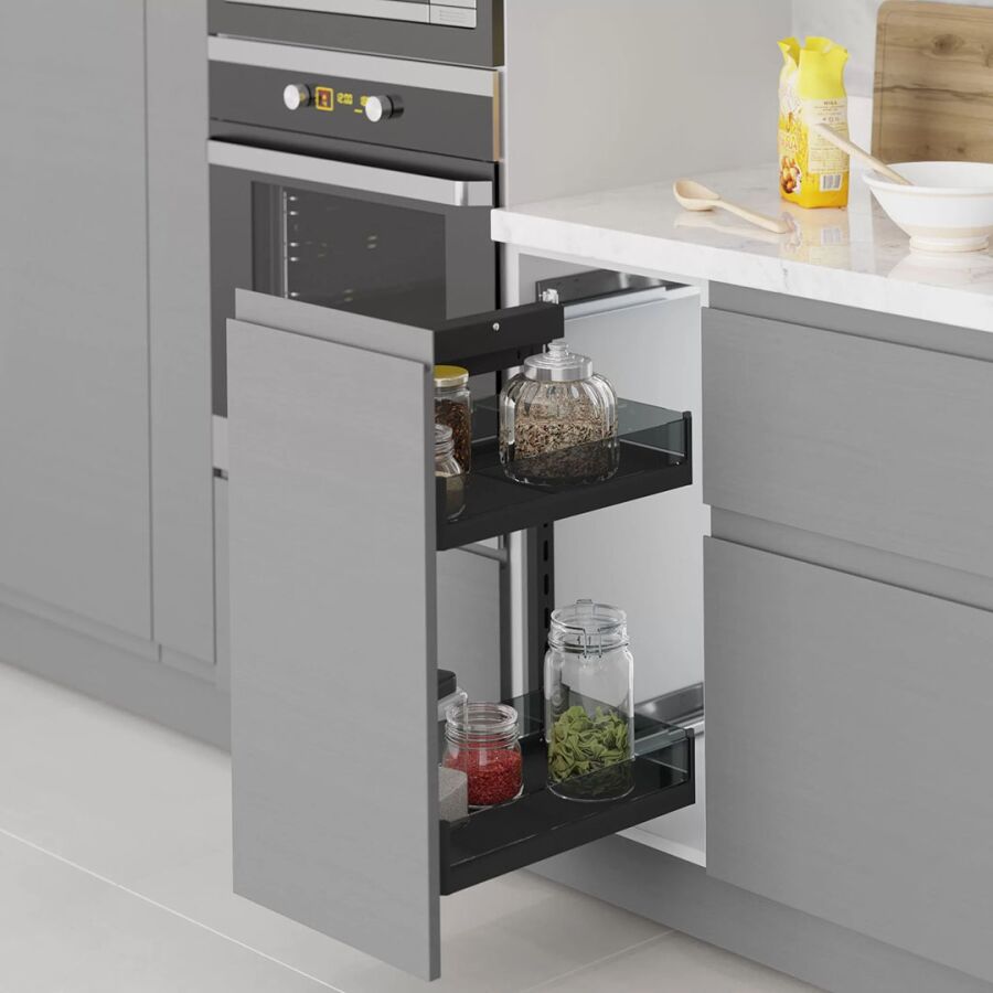 S-2794-P-A Premium Yandan Gizli Raylı Ünite (90 Derece) Antrasit