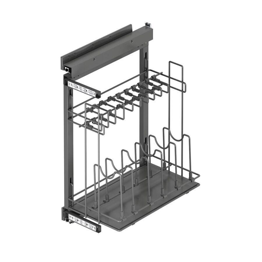 Starax S-2880-A Yandan Gizli Raylı Tavalık 45cm Sol Antrasit