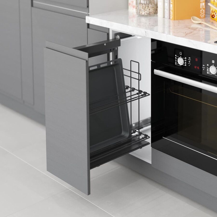 Starax S-2895-A Yandan Gizli Raylı Tepsilik 30cm Sağ Antrasit