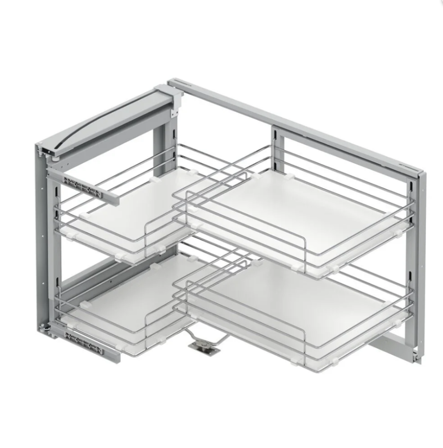 Starax S-3004 Ahşap Tablalı Kapağa Monte Körköşe Mekanizması Sağ 45 cm Krom