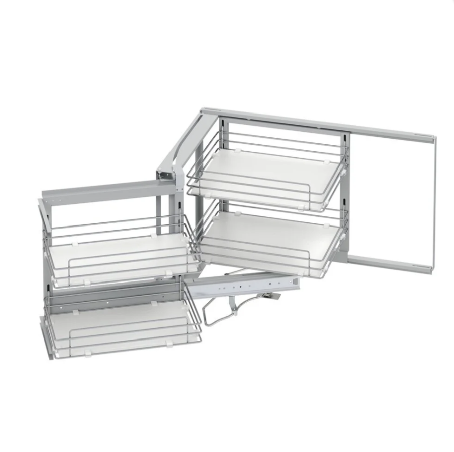 Starax S-3004 Ahşap Tablalı Kapağa Monte Körköşe Mekanizması Sağ 45 cm Krom