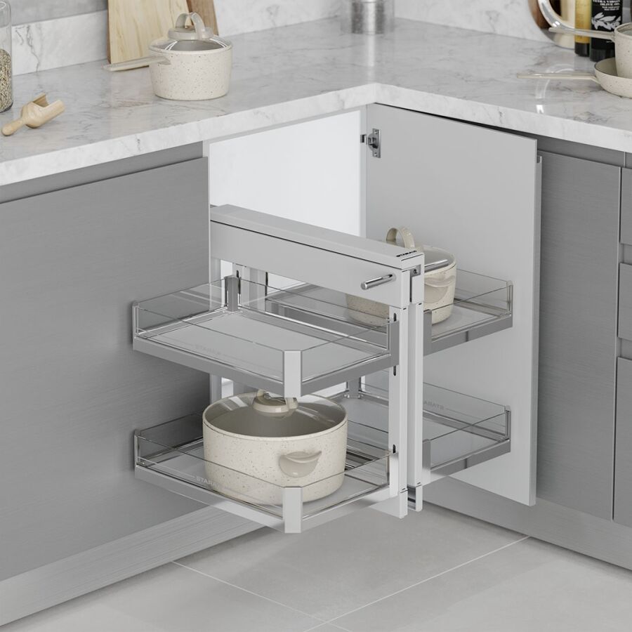 Starax S-3007-P-C Bağımsız Körköşe Mekanizması 45 cm Premium Krom