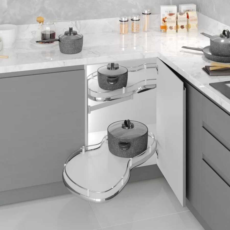 Starax S-3123-C Döner Tablalı KörKöşe Mekanizması Sol Krom