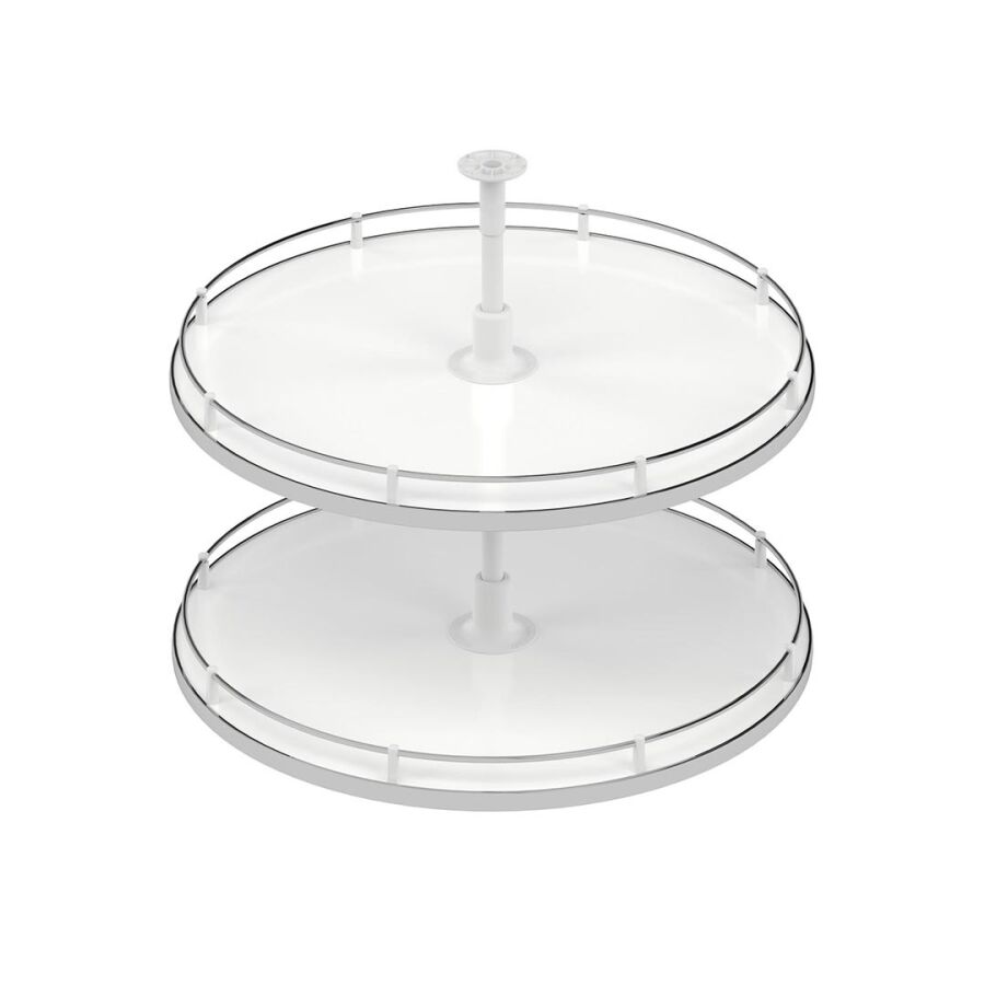 Starax S-3134-C 4/4 Ahşap Tablalı Klasik Döner Sepet Takımı 60 cm Krom