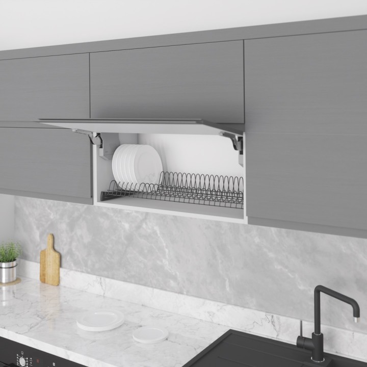 Starax S-5155- Yüksek Bölmeli Tabak Rafı 60cm Antrasit
