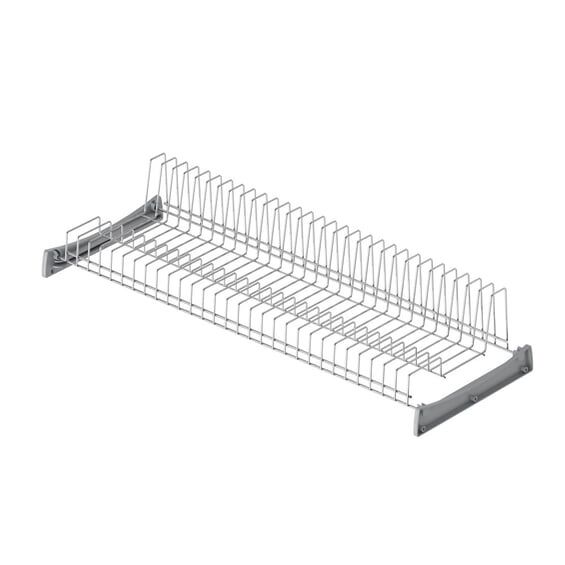 Starax S-5157- Yüksek Bölmeli Tabak Rafı 80cm Krom Boyalı