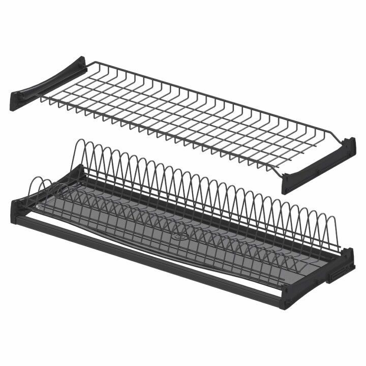 Starax S-5162-A Alm.Profil Tepsili Tabaklık Bardaklık Set 90cm Antrasit