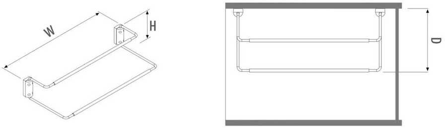 Starax S-6112 Ayakkabı Askısı 820-1100 x 200 x 95