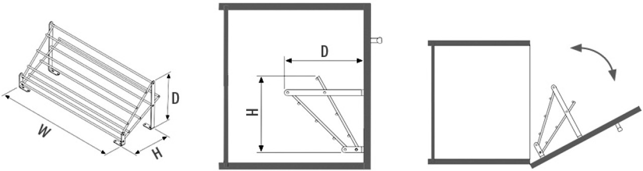 Starax S-6143-A İki Raflı Kapağa Monte Ayakkabılık 80 cm Antrasit