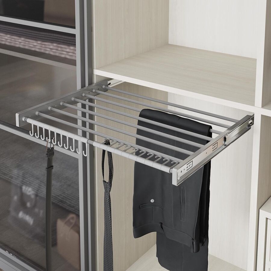 Starax S-6301-G Plastik Kapaklı Teleskopik Raylı Pantolonluk 400 mm Gri