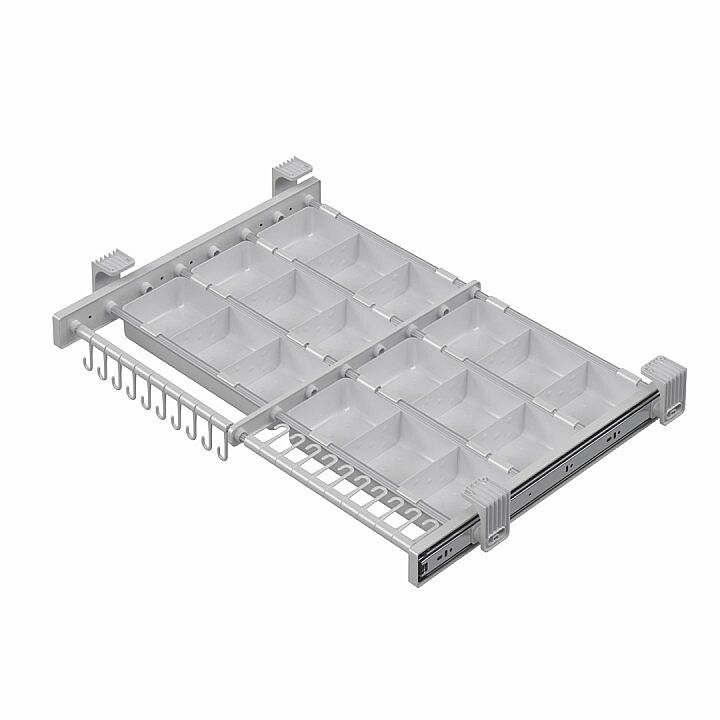 Starax S-6328-G Plastik Kapaklı Teleskopik Raylı Aksesuarlık 800 mm Gri