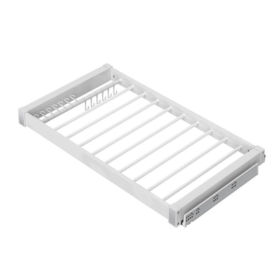 Starax S-6707-W Gizli Raylı Alüminyum Pantolonluk 600 mm Beyaz