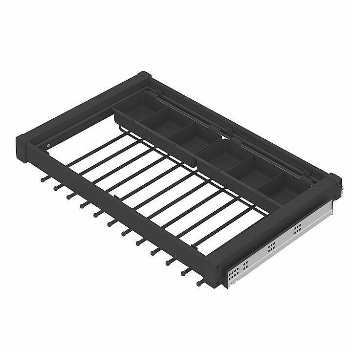 Starax S-6713-A Gizli Raylı Alüminyum Fonksiyonel Pantolonluk 800 mm Antrasit