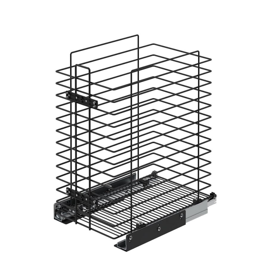 Starax S-8053-A Gizli Raylı Çamaşır Sepeti 40 cm Antrasit