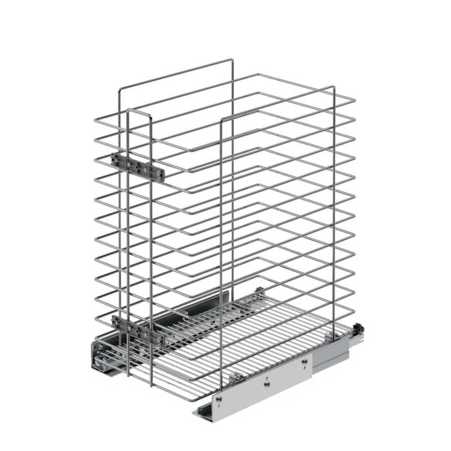 Starax S-8055 Gizli Raylı Çamaşır Sepeti 50 cm Krom